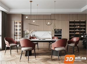 Dining Table Set Skp Files